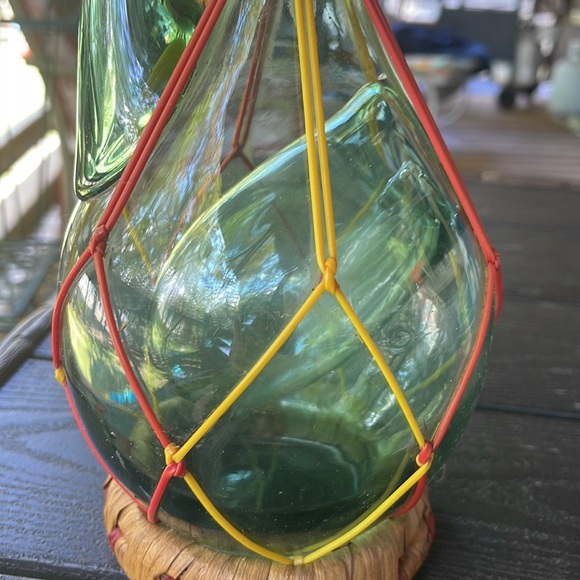 🍷Vintage Italian Blown Green Glass Wine Decanter 🍷 - Picture 3 of 14